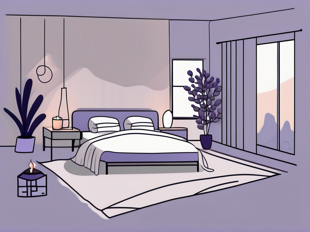 A serene bedroom environment at night